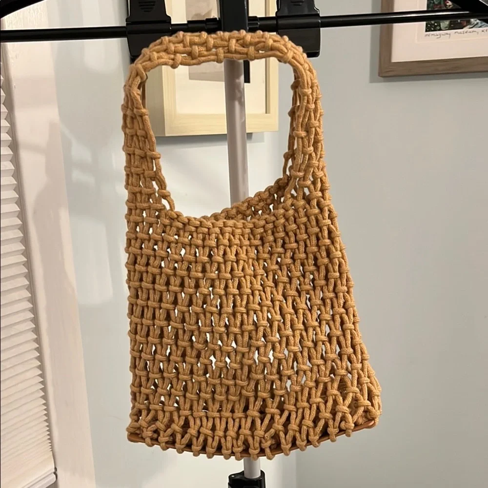 Festival Season Tan Woven Handbag